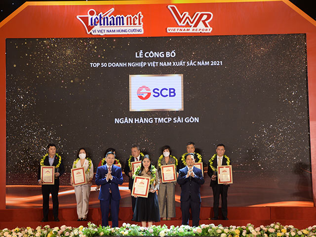 SCB được vinh danh Top 50 Doanh nghiệp xuất sắc nhất Việt Nam 2021
