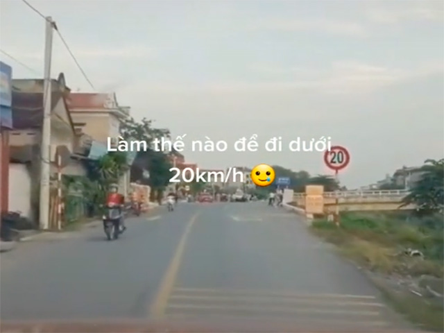 Tài xế ô tô hoang mang khi gặp biển giới hạn tốc độ 20km/h