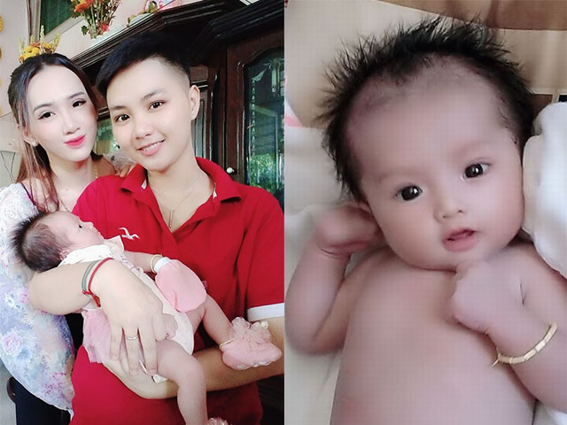 "Người đàn ông" mang bầu đầu tiên ở Việt Nam khoe ảnh đầy tháng con gái bụ bẫm, đáng yêu