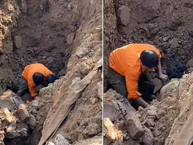 Rõ sự thật thông tin "phát hiện 1 người đàn ông dưới lòng đất" khi đào đường Tố Hữu