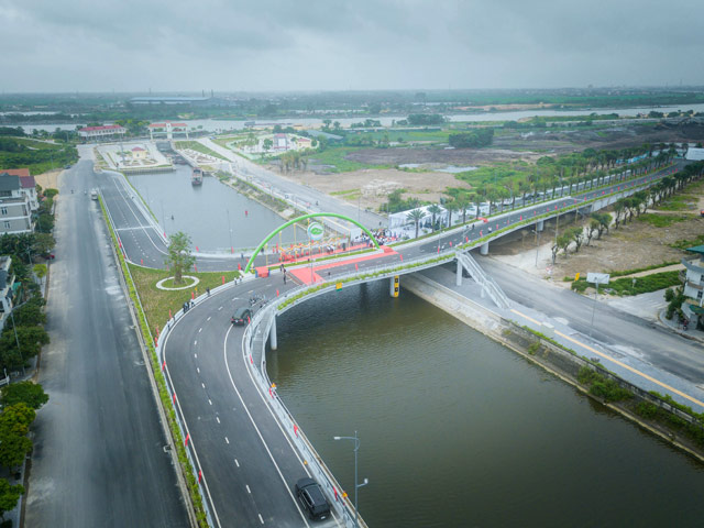 Ecopark khánh thành cây cầu đẹp nhất thành phố Hải Dương