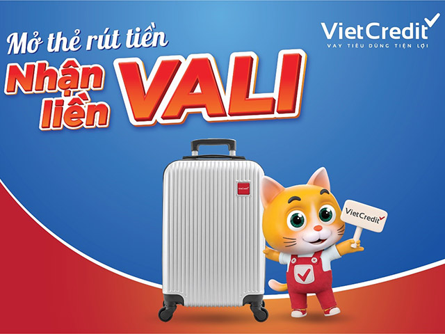 VietCredit ưu đãi hè tặng vali cao cấp cho chủ thẻ vay
