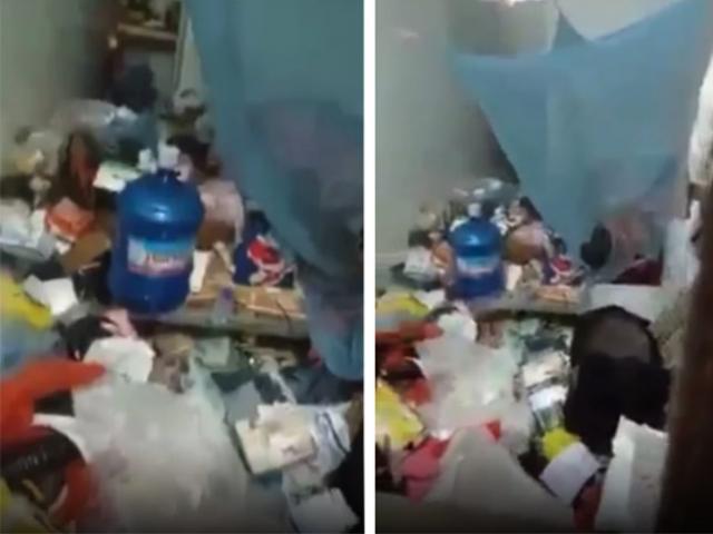 Clip: Căn phòng ngập rác của cô gái ở Bắc Giang gây sốc