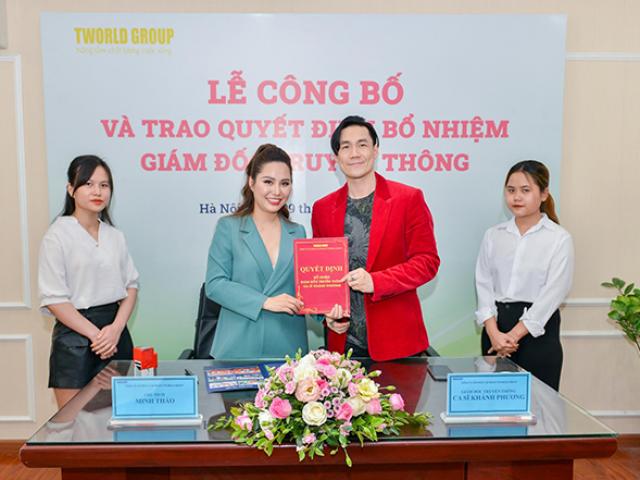 Ca sĩ Khánh Phương nhận chức Giám đốc Truyền thông của Tập đoàn Tworld Group