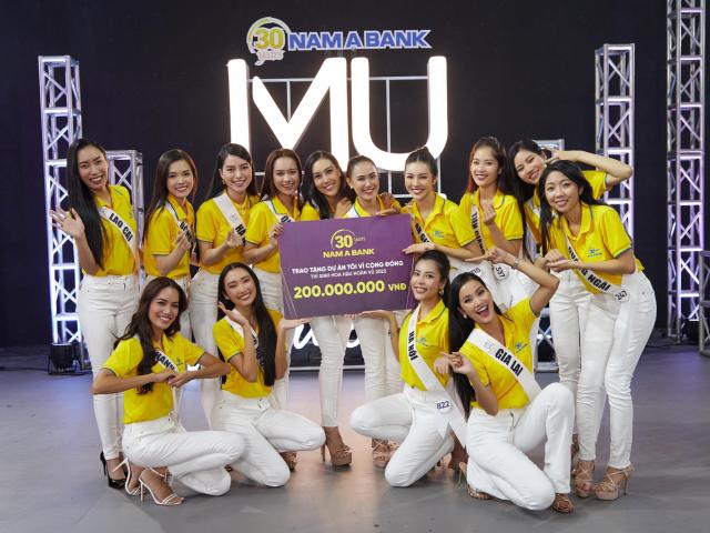 Top 58 thí sinh Hoa hậu Hoàn vũ Việt Nam chinh phục thử thách dự án cộng đồng nhận 200 triệu từ Nam A Bank