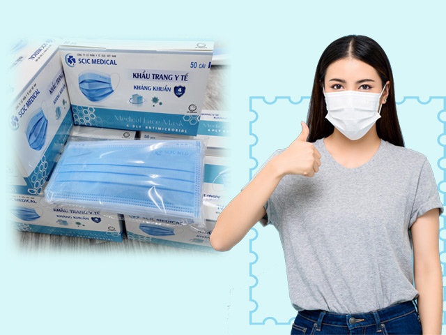 Bảo vệ sức khỏe gia đình mùa dịch với khẩu trang y tế kháng khuẩn SCIC