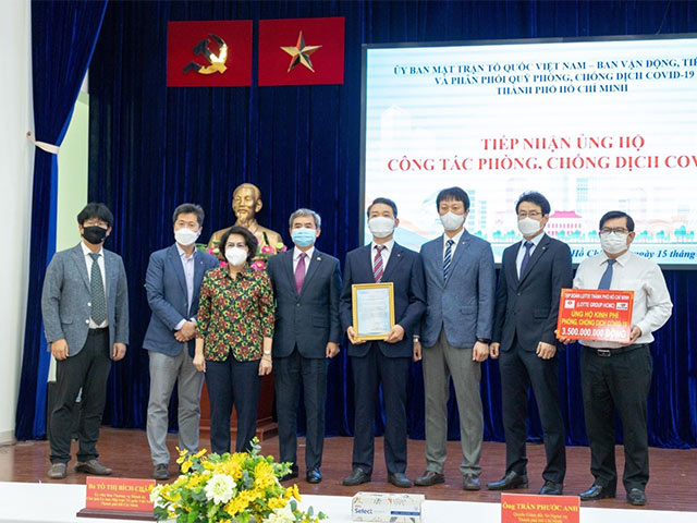 Tập đoàn LOTTE đóng góp 3,5 tỷ đồng ủng hộ công tác phòng chống Covid-19