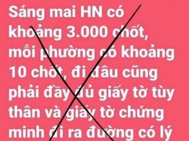 Xử phạt người phụ nữ tung tin sai sự thật “Hà Nội lập 3.000 chốt kiểm soát”
