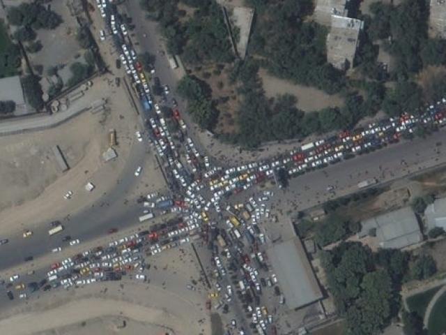 Cảnh hỗn loạn ở thủ đô Afghanistan nhìn từ vệ tinh