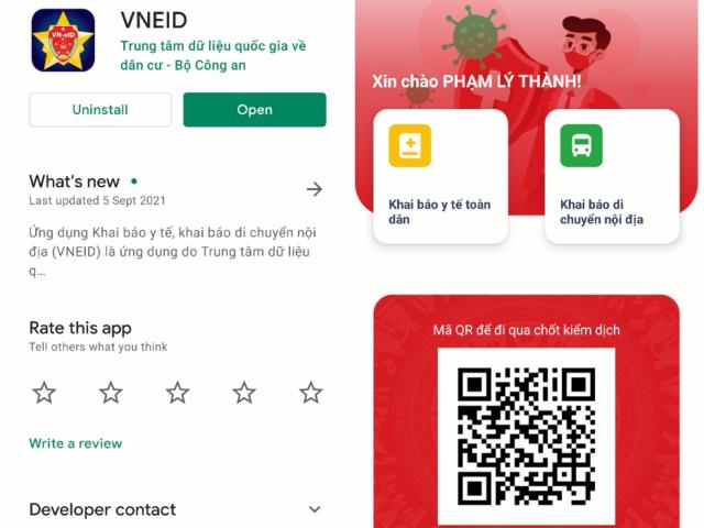 Cách dùng app &quot;tất cả trong một&quot; VNEID để khai báo y tế và di chuyển nội địa