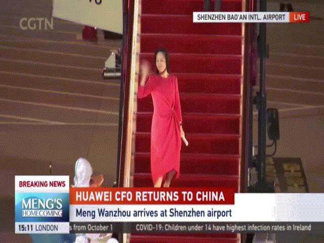 Video: Trung Quốc đón "công chúa Huawei" trở về theo cách chưa từng thấy