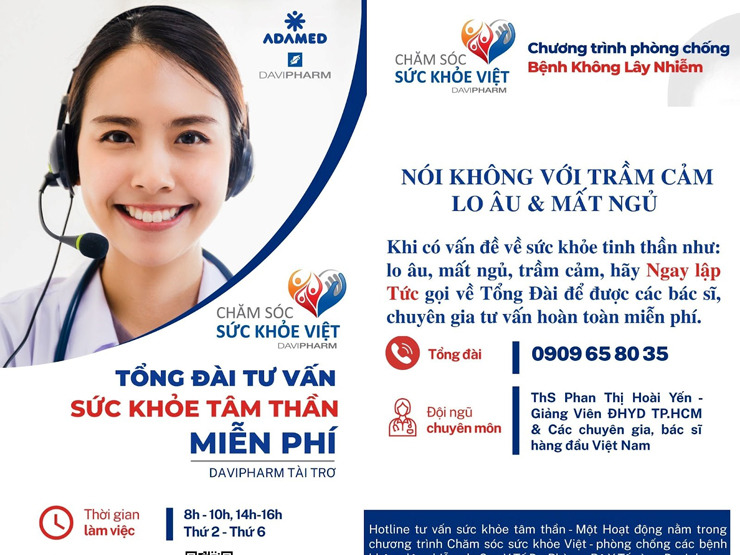 Công bố đường dây nóng Tư vấn sức khỏe Tâm thần miễn phí cho cộng đồng – Chăm sóc sức khỏe Việt