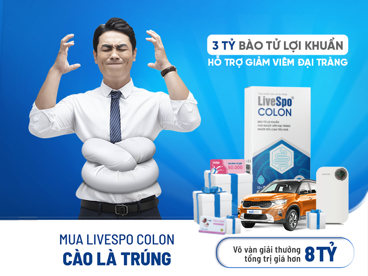 Mua LiveSpo COLON trúng ôtô: Bổ sung lợi khuẩn đường ruột - 100% trúng quà