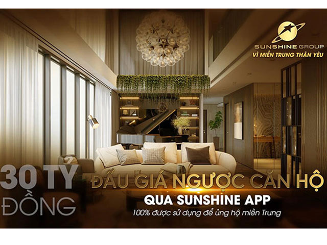 Đấu giá từ thiện qua Sunshine App - Sunshine Group ủng hộ 30 tỷ "Vì miền Trung thân yêu"