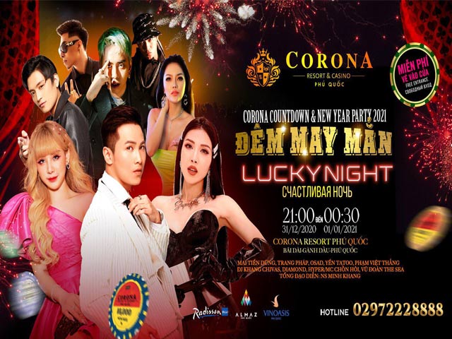 Đại nhạc hội Corona Countdown & New Year Party 2021 chơi lớn khi miễn phí vé vào cửa