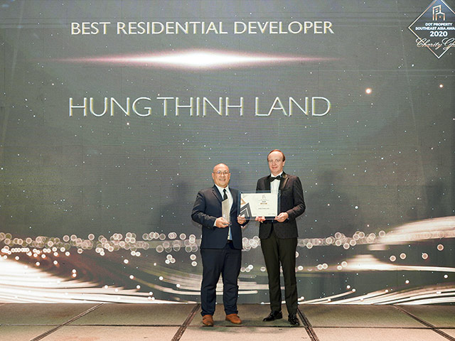 Hưng Thịnh Land nhận giải thưởng Nhà phát triển bất động sản nhà ở tốt nhất Đông Nam Á 2020