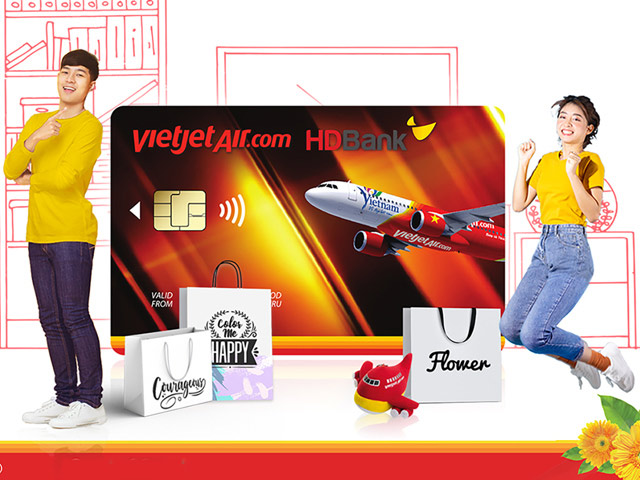 Nhận vô vàn ưu đãi mỗi ngày khi thanh toán bằng thẻ đồng thương hiệu HDBank Vietjet Classic