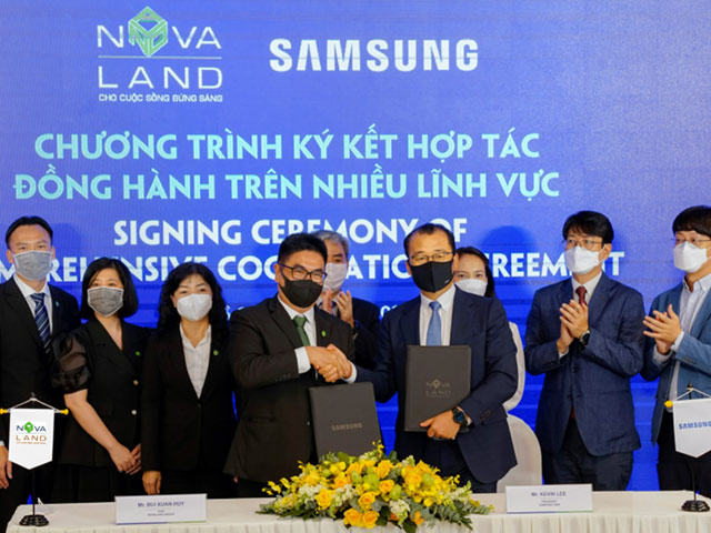 Novaland và Samsung ký kết hợp tác, đồng hành lâu dài trên nhiều lĩnh vực