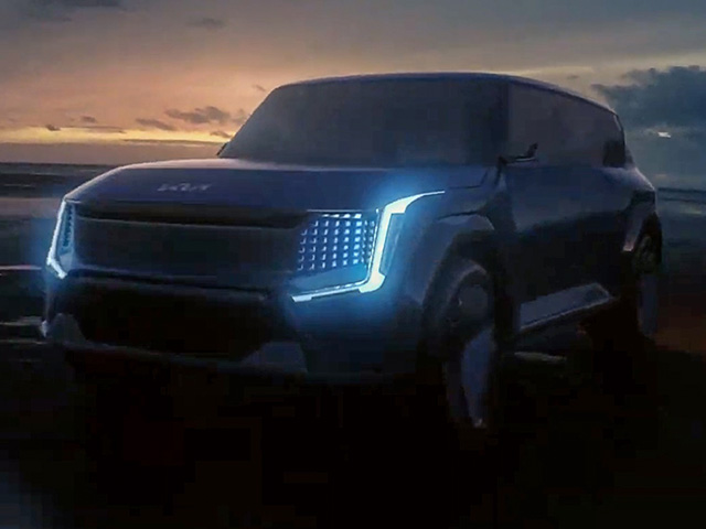 Xế điện KIA EV9 hé lộ những hình ảnh đầu tiên