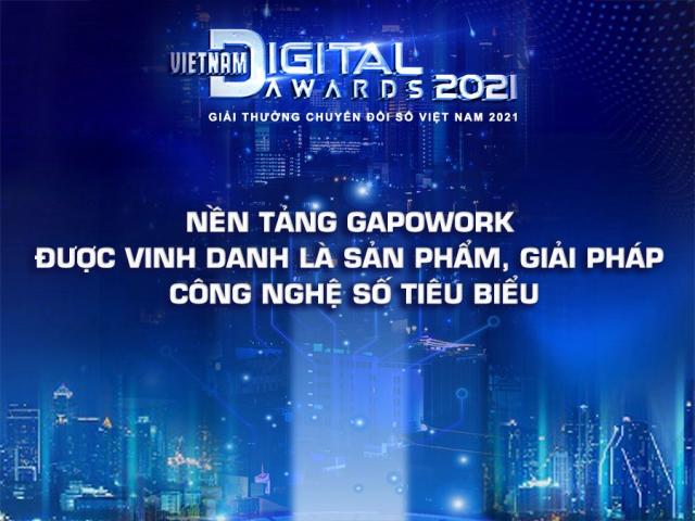 GapoWork xuất sắc chiến thắng giải thưởng chuyển đổi số Việt Nam 2021